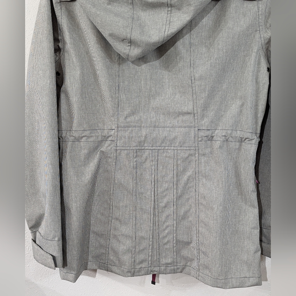 PrAna Hooded Rain Shell Gray with Pink Zipper size M - Picture 3 of 6
